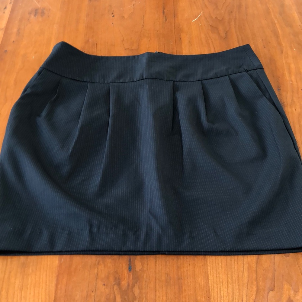 Black pinstripe skirt